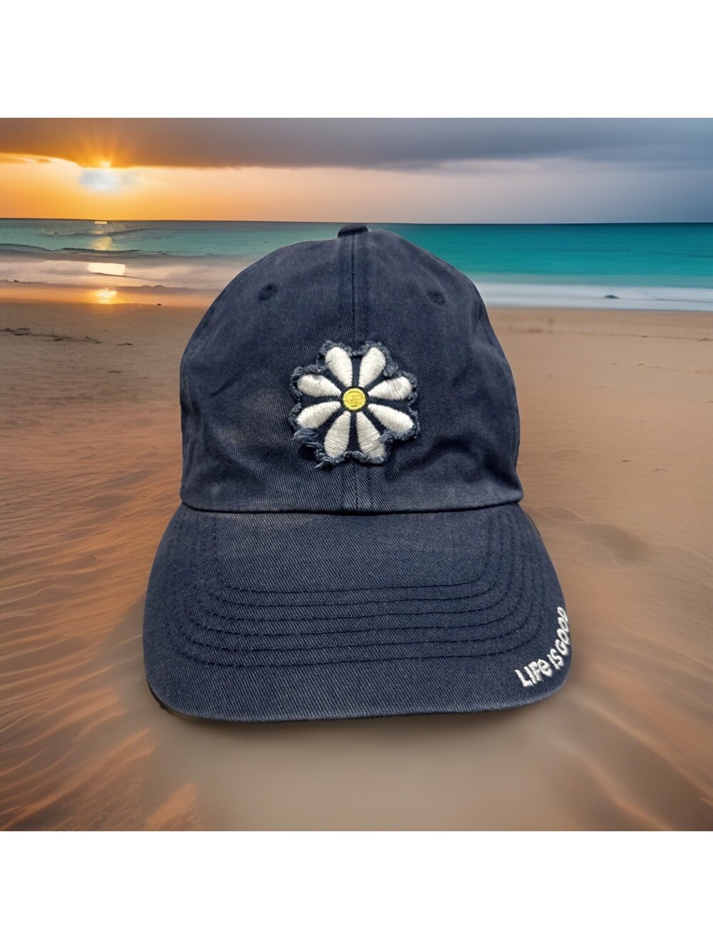 Life Is Good Stay True Faded Blue Baseball Cap